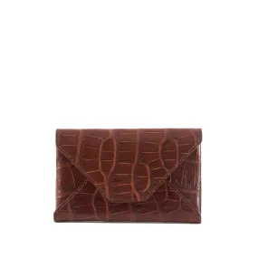 Genuine Alligator Envelope Wallet with Hidden Snap | Made in the USA