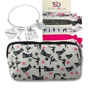 Gymnastics Cosmetic Bag & Bangle Gift Bundle