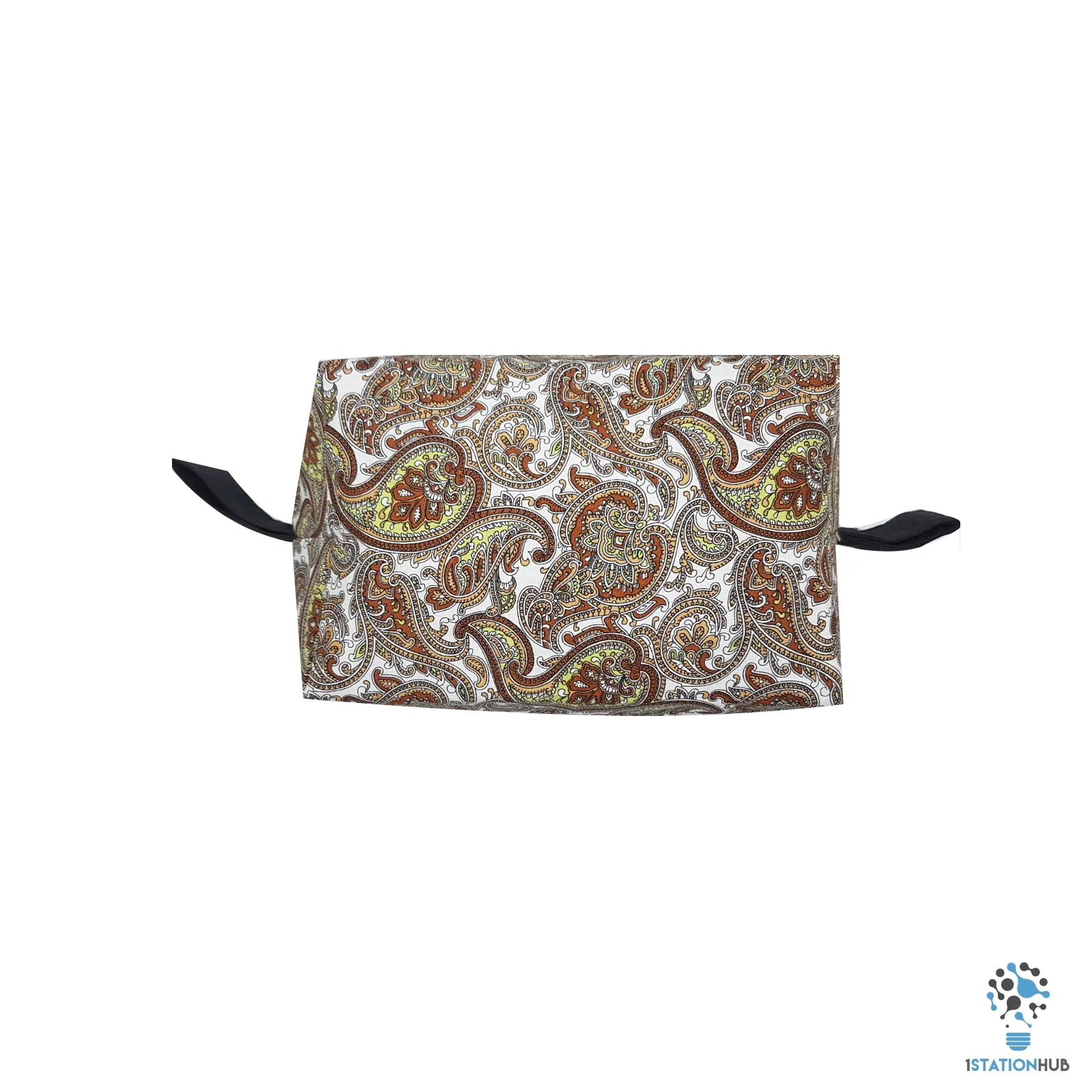 Handmade Storage Pouch - Brown Floral