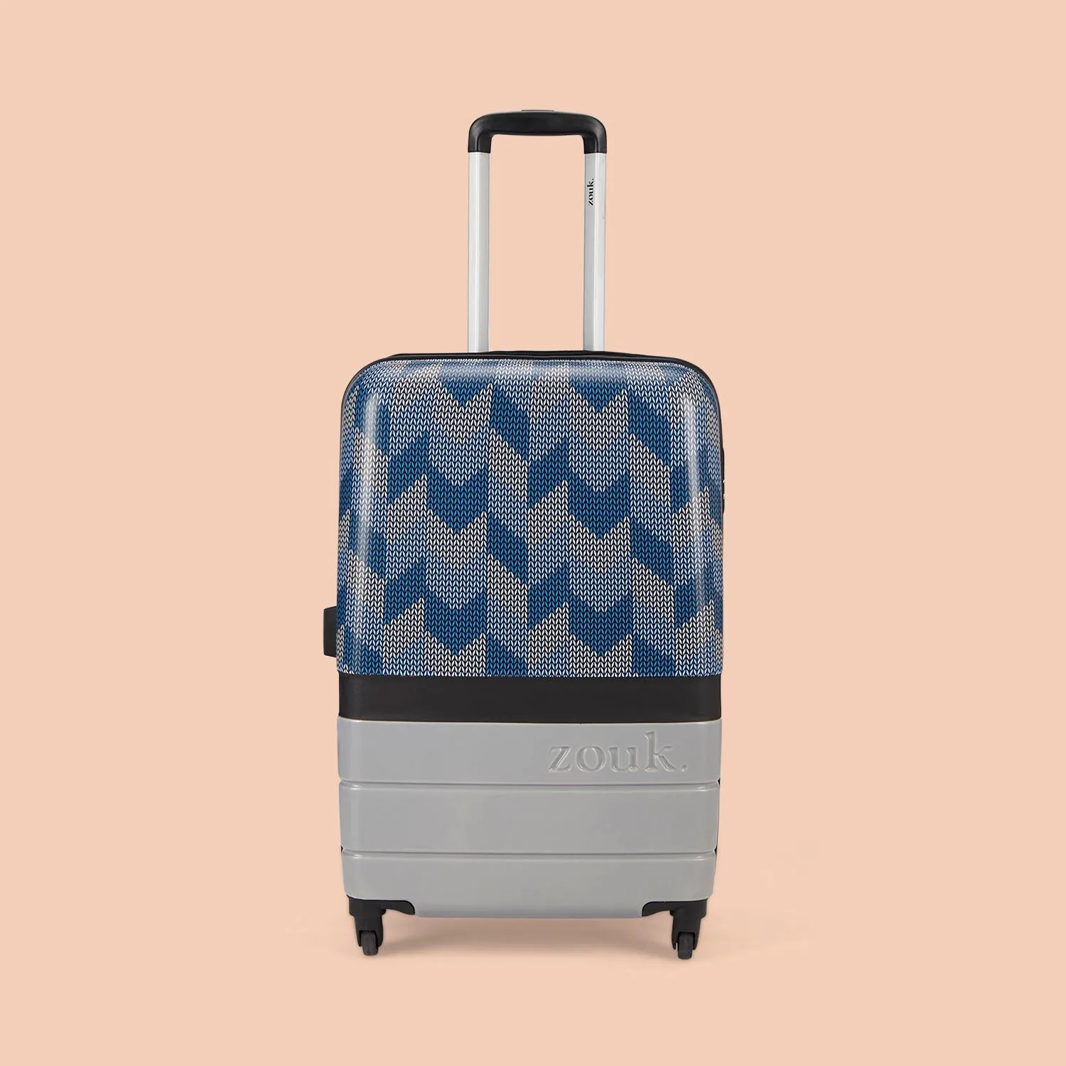 Himachal Chevron Grey Raahi Trolley Bag