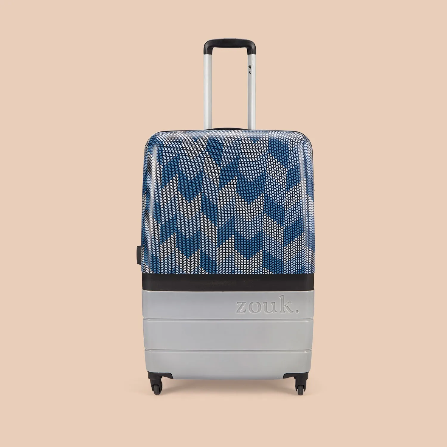 Himachal Chevron Grey Raahi Trolley Bag