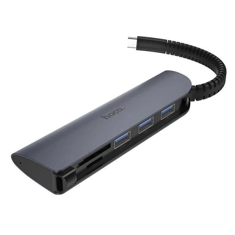 hoco. Type-C hub “HB17 Easy connect” USB3.0*3   SD   TF