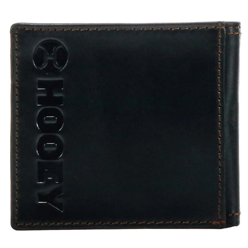 Hooey Classic Smooth Black Bi-Fold Wallet