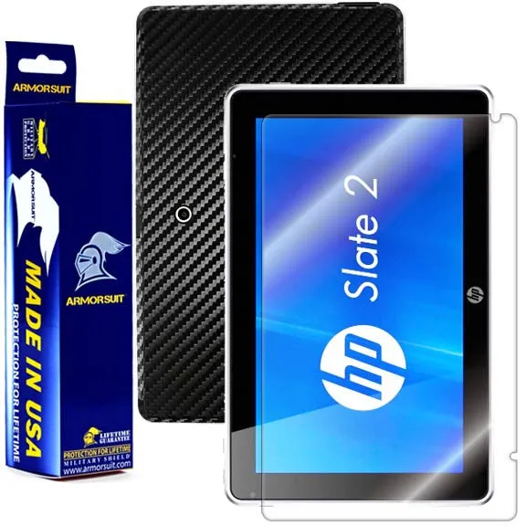 HP Slate 2 Screen Protector   Black Carbon Fiber Film Protector