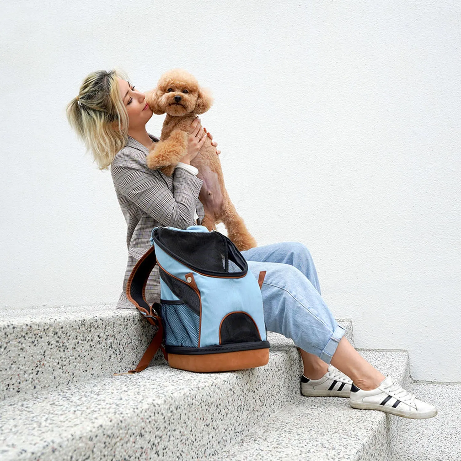 Ibiyaya Denim Fun Lightweight Pet Backpack