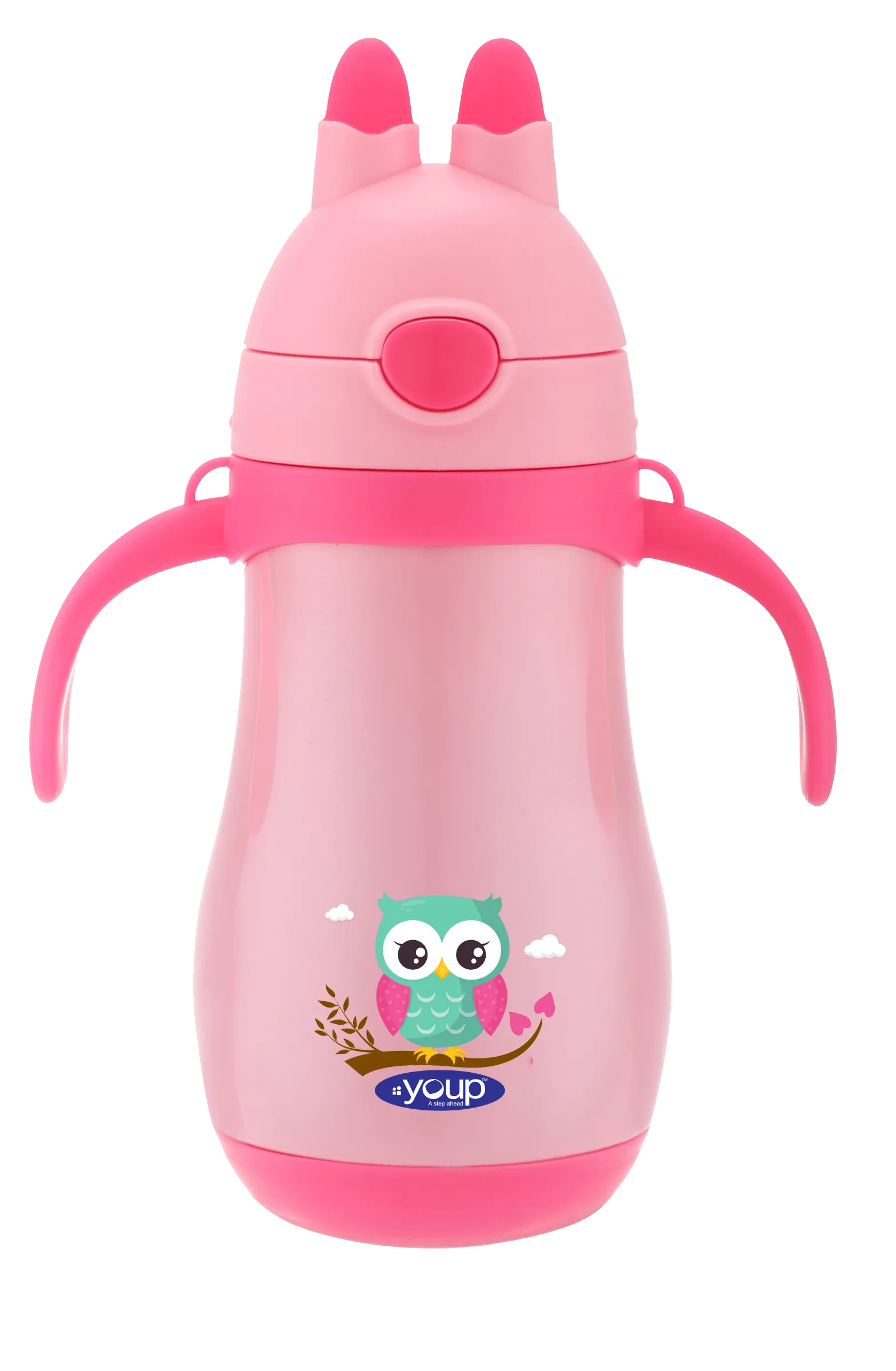 Insulated kids sipper bottle with handle WIGGLY - 350 ml Stainless steel