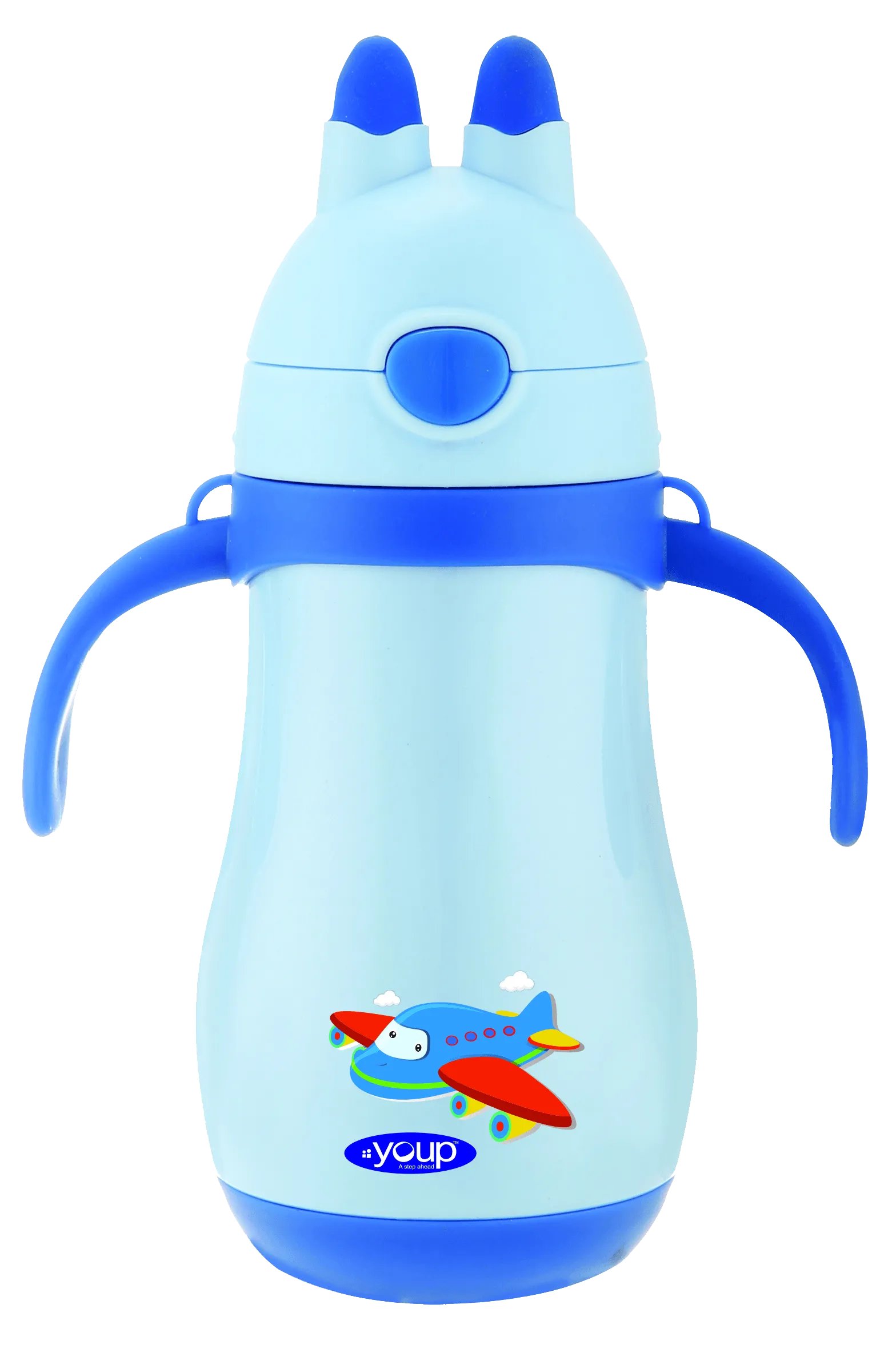 Insulated kids sipper bottle with handle WIGGLY - 350 ml Stainless steel