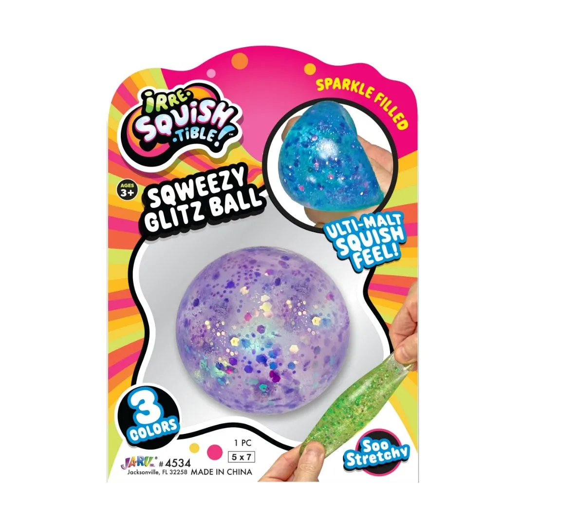 Irre Squish Tible Glitter Squeezy Ball