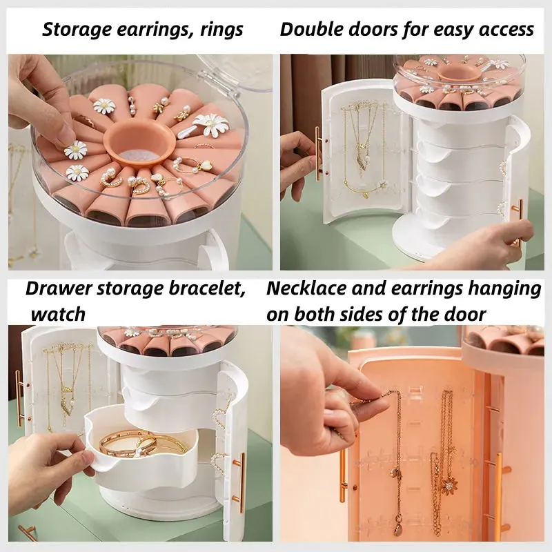 Jewelry Case Drawer Organizer Storage Box Necklace Bracelet Jewelry Box Five-Layer Large Capacity Ring Storage Box