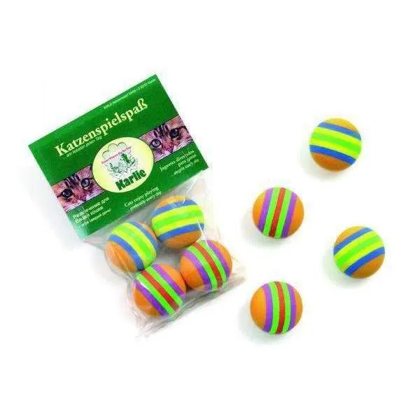 Karlie Soft Rainbow Play Balls 4cm, 4 pcs