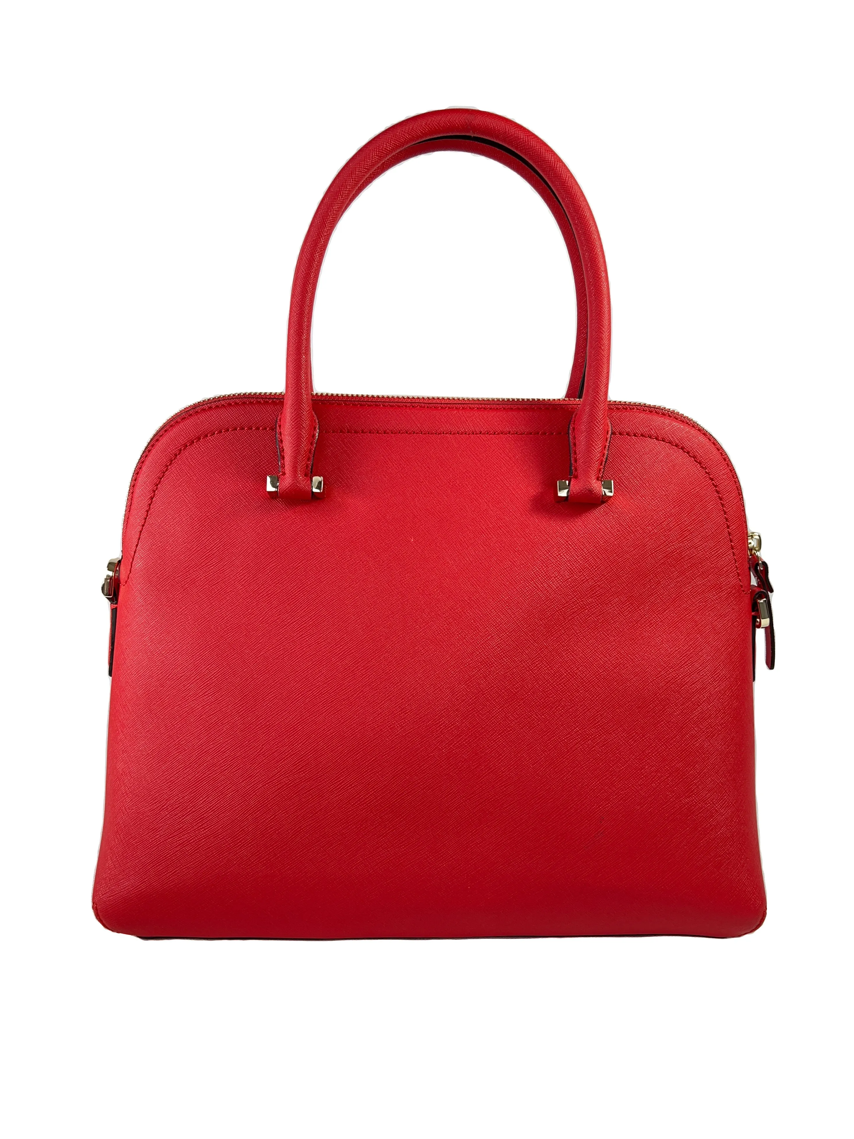 Kate Spade red leather domed satchel