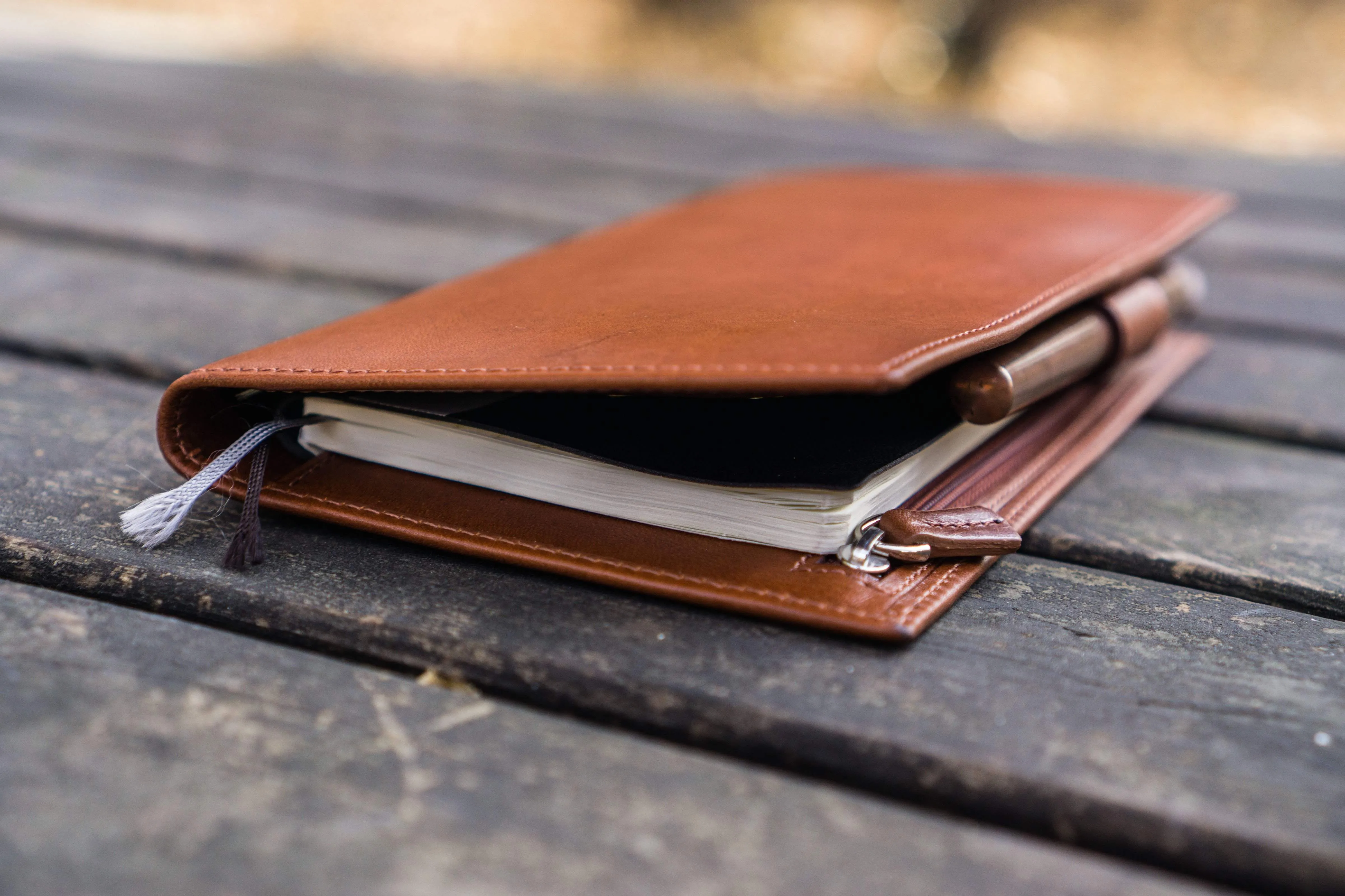 Leather Hobonichi Weeks Cover - Brown