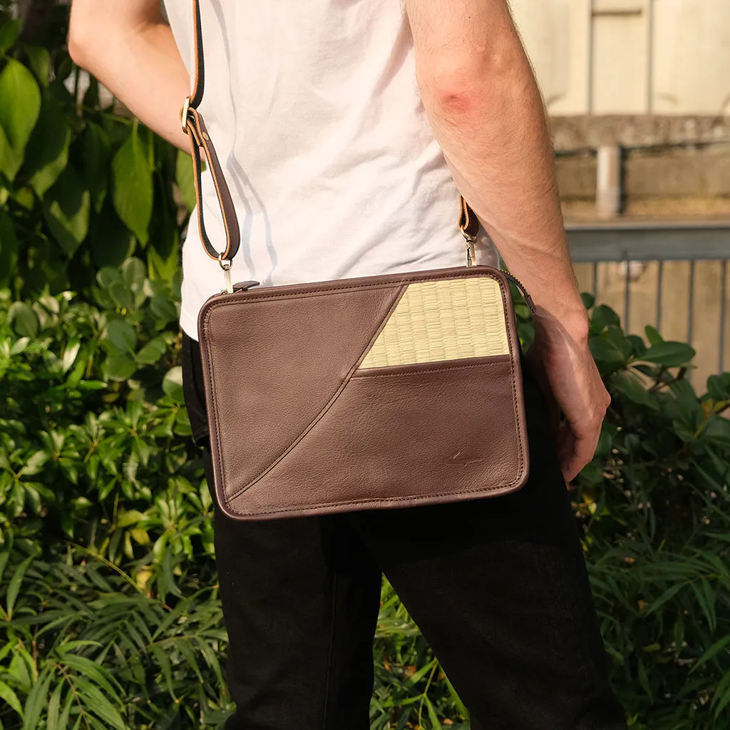 Liberato Tatami Shoulder Bag (Dark Brown)