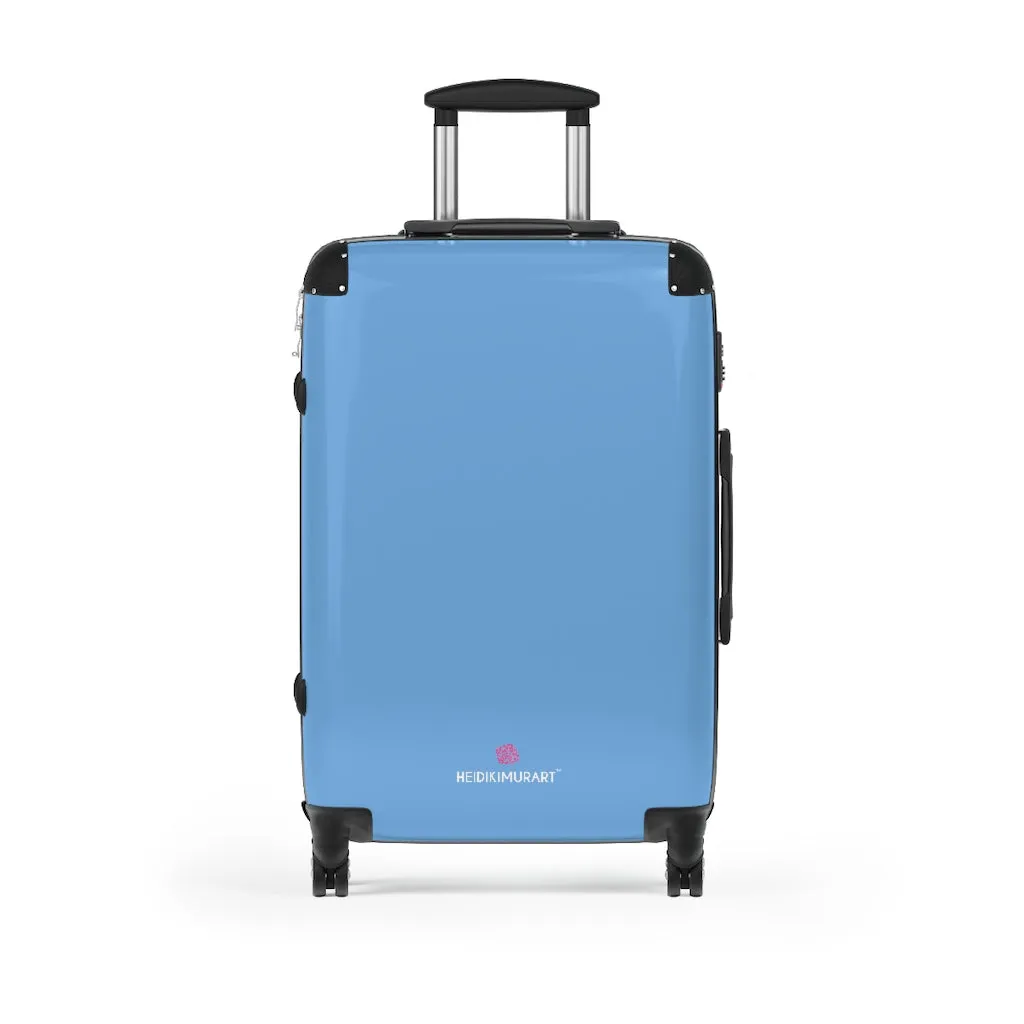 Light Blue Solid Color Suitcases, Modern Simple Minimalist Designer Suitcase Luggage (Small, Medium, Large)