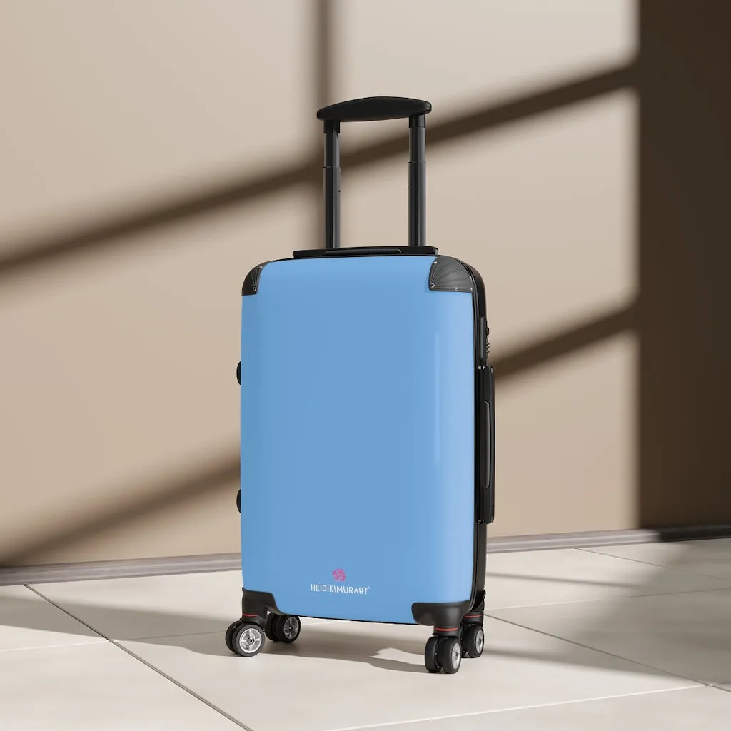 Light Blue Solid Color Suitcases, Modern Simple Minimalist Designer Suitcase Luggage (Small, Medium, Large)