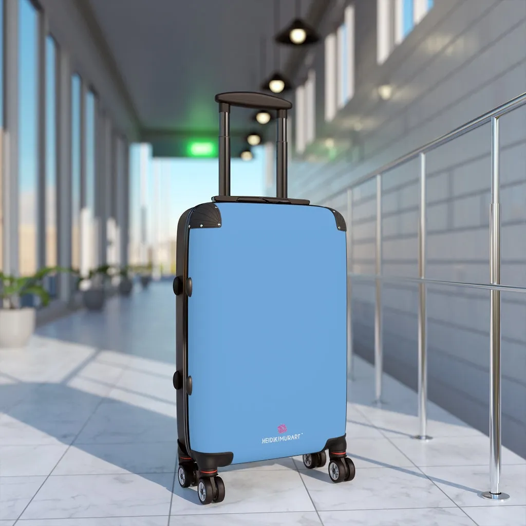 Light Blue Solid Color Suitcases, Modern Simple Minimalist Designer Suitcase Luggage (Small, Medium, Large)