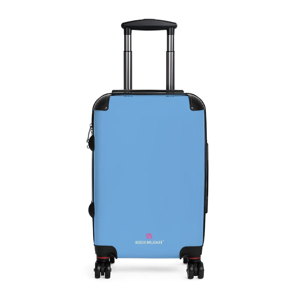 Light Blue Solid Color Suitcases, Modern Simple Minimalist Designer Suitcase Luggage (Small, Medium, Large)