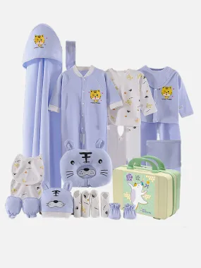 Little Surprise Box 21 Pcs Baby Newborn Baby Girl/ Boy All Season Wear Gift Hamper With Suitcase