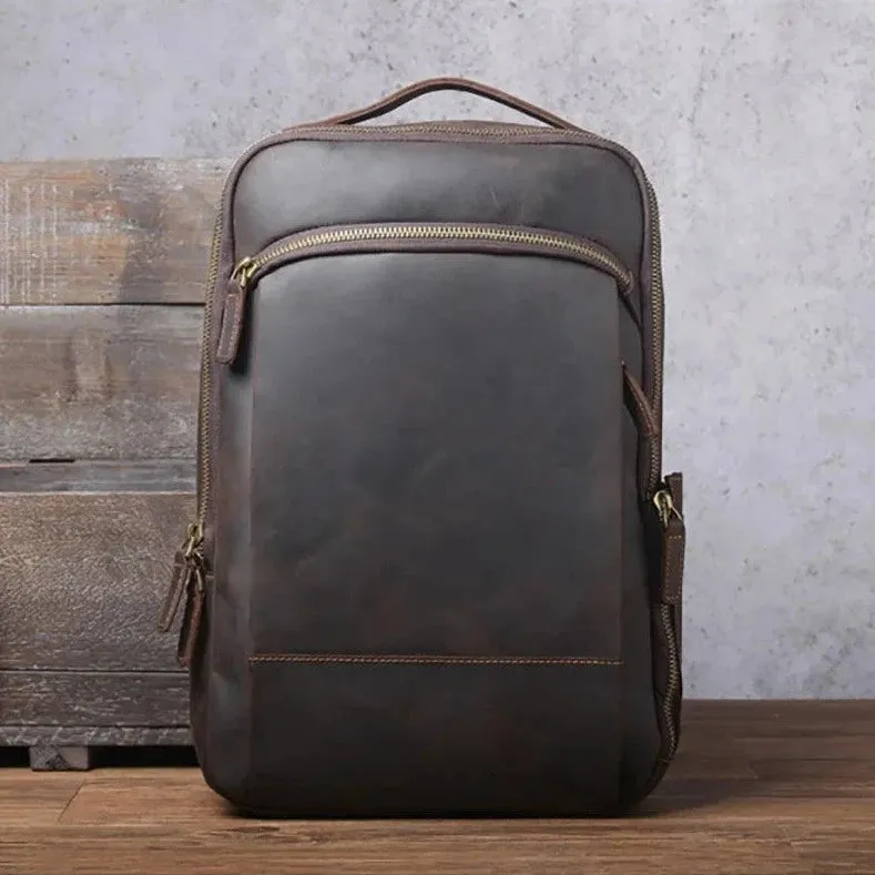 M802 Cool Backpack - Vintage Leather Bag For Men's