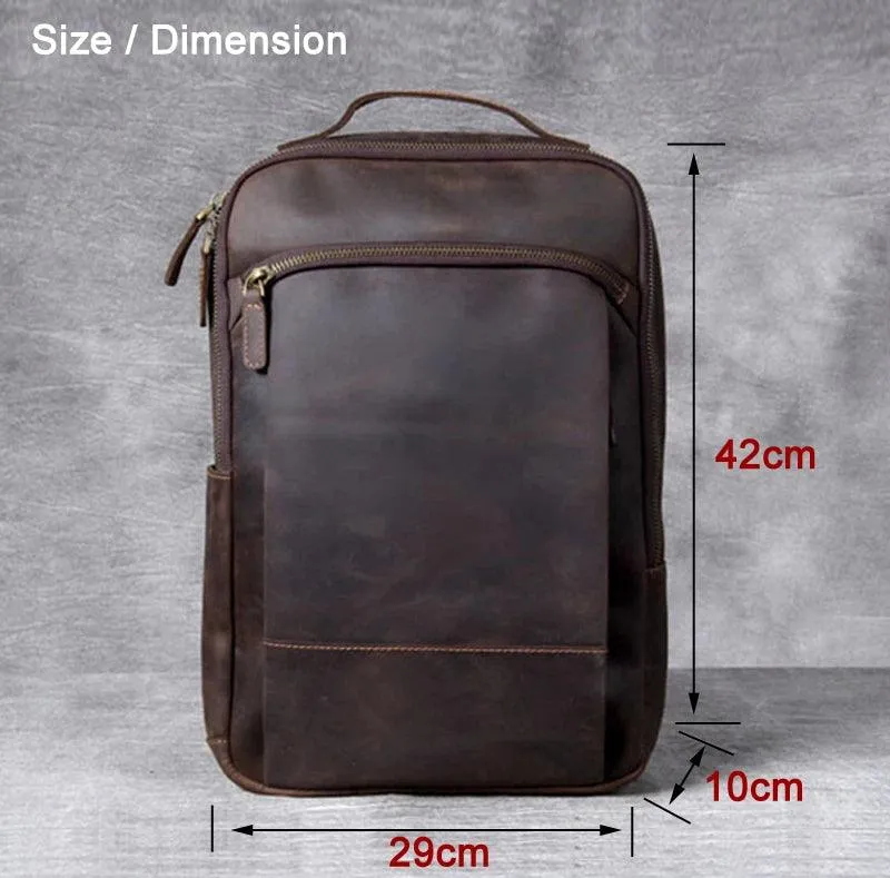 M802 Cool Backpack - Vintage Leather Bag For Men's