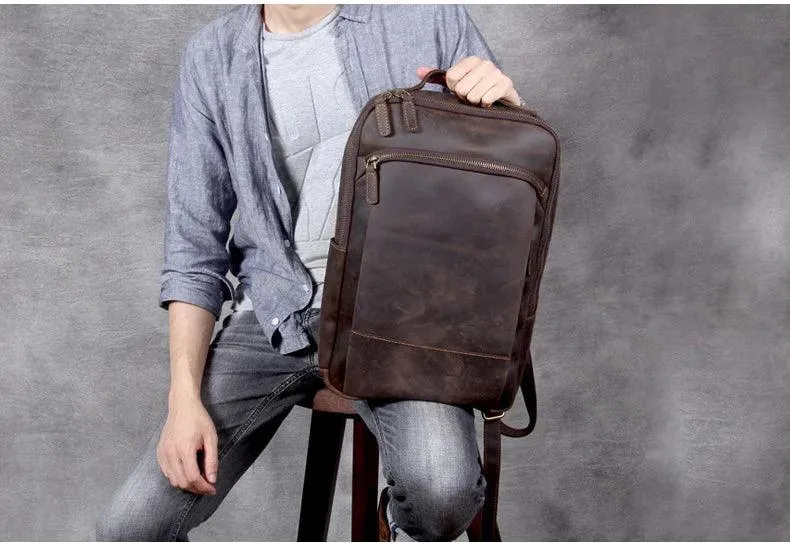 M802 Cool Backpack - Vintage Leather Bag For Men's