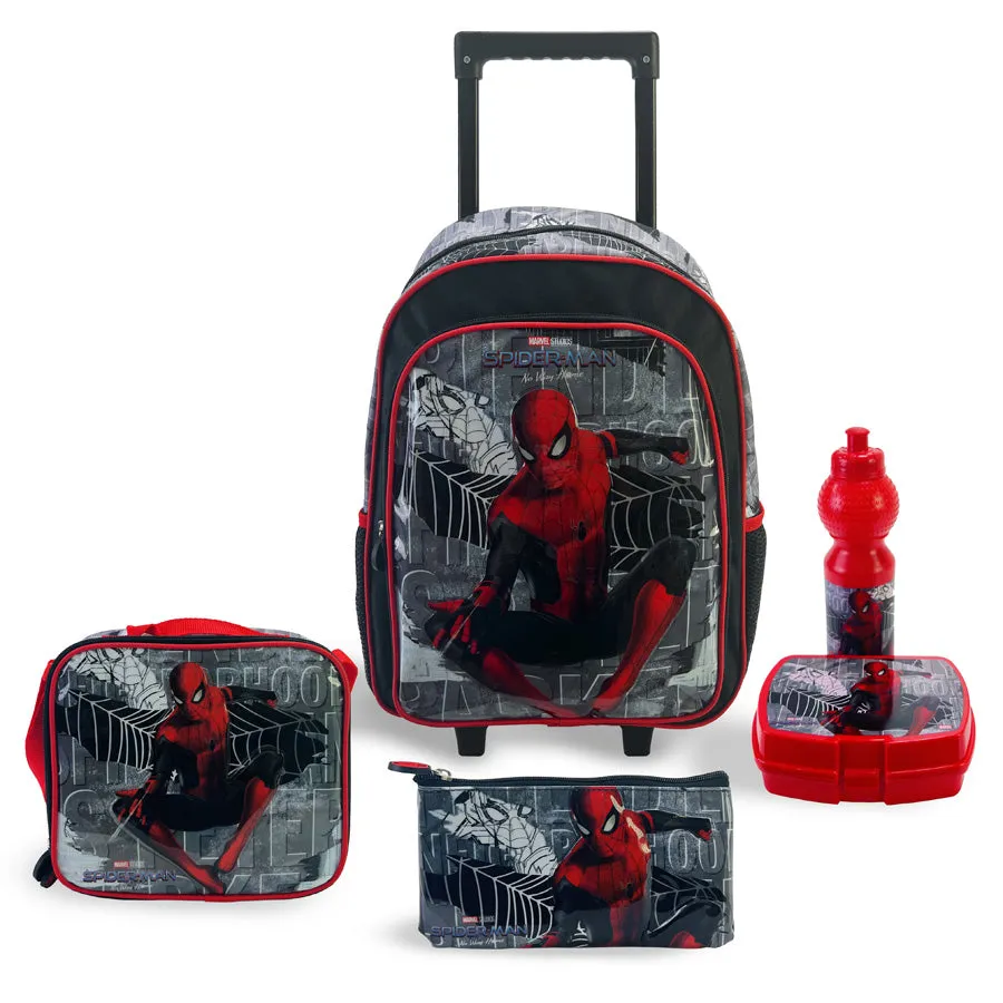 Marvel Spiderman Friendly Neighborhood 16" 5-In-1 Trolley Box Set