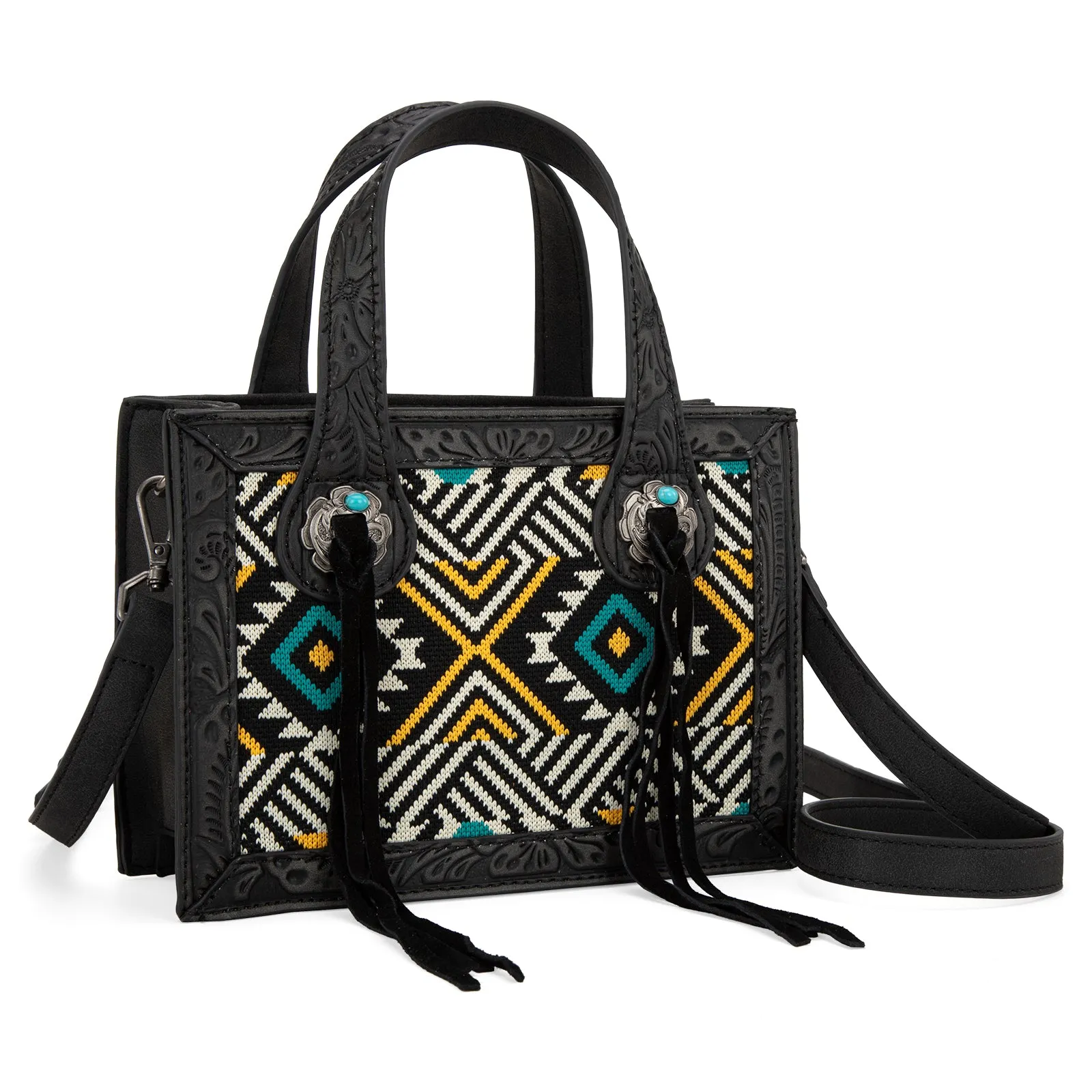 MW1292-8121  Montana West Aztec Tapestry Mini Tote/Crossbody