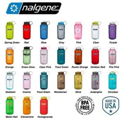 Nalgene 32oz BPA Free Wide Mouth Water Bottle (1,000ml)