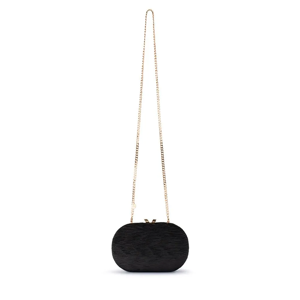 NATALIE Pleated Oval Clutch