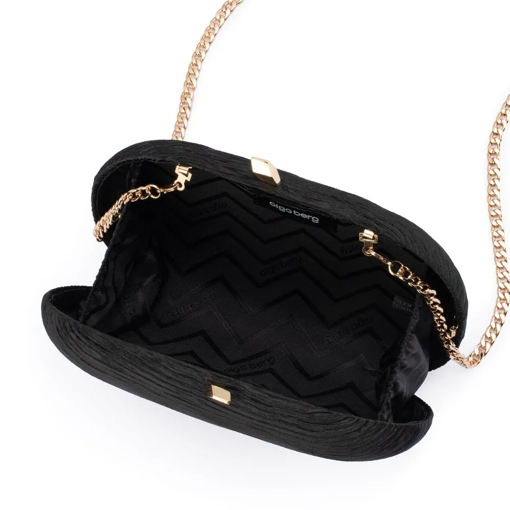 NATALIE Pleated Oval Clutch