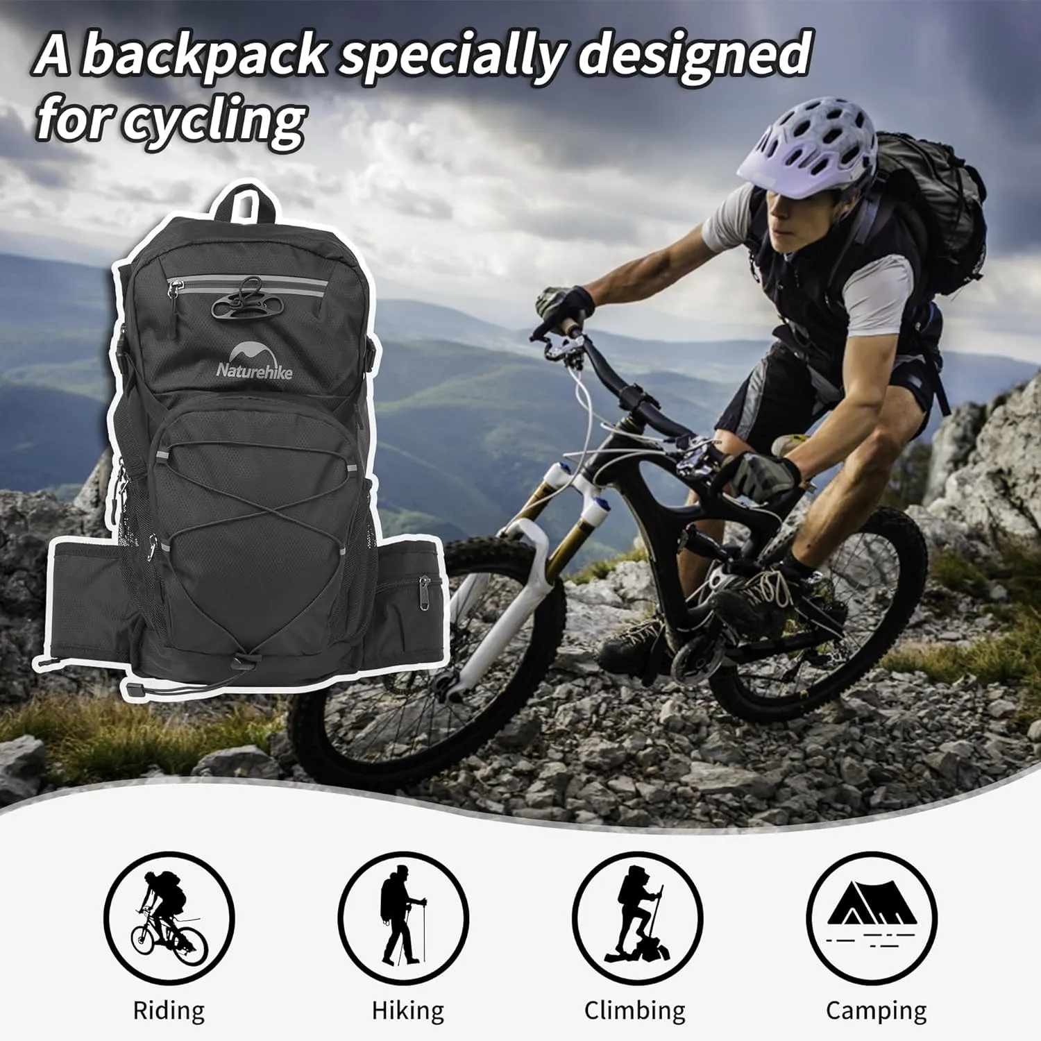 Naturehike Backpack 20L with Drinking System 2L