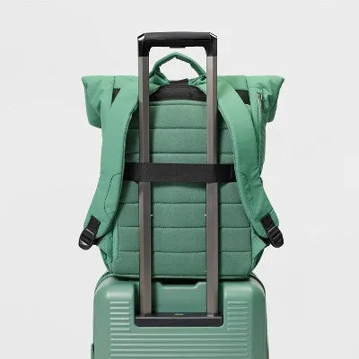 New - Puffer 16" Backpack Green - Open Story️