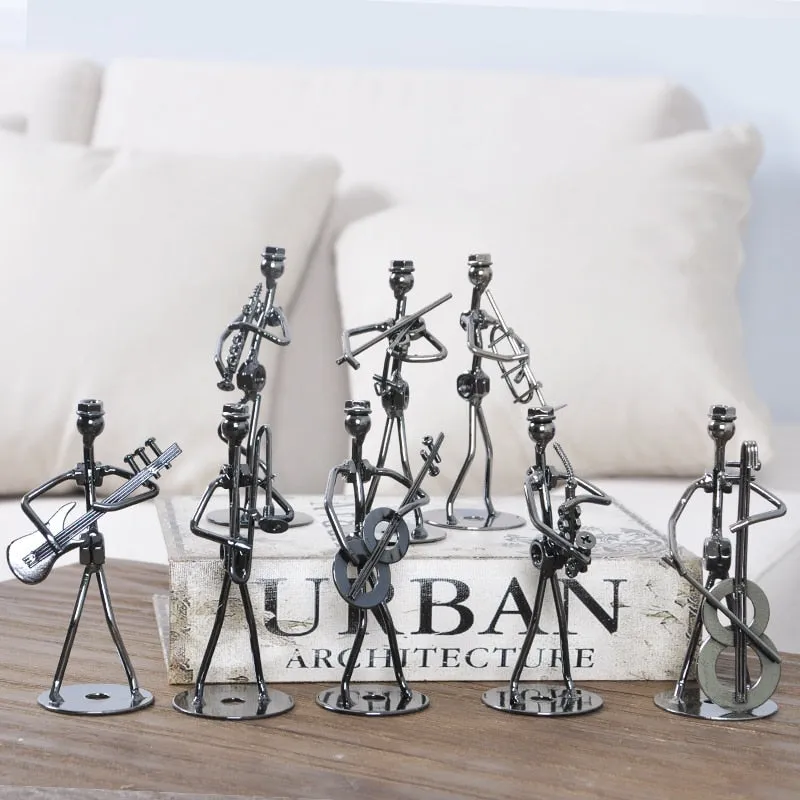 Nordic Elegant Floor Ball Figures: Metal Sculpture Decorative Statues for Home and Office