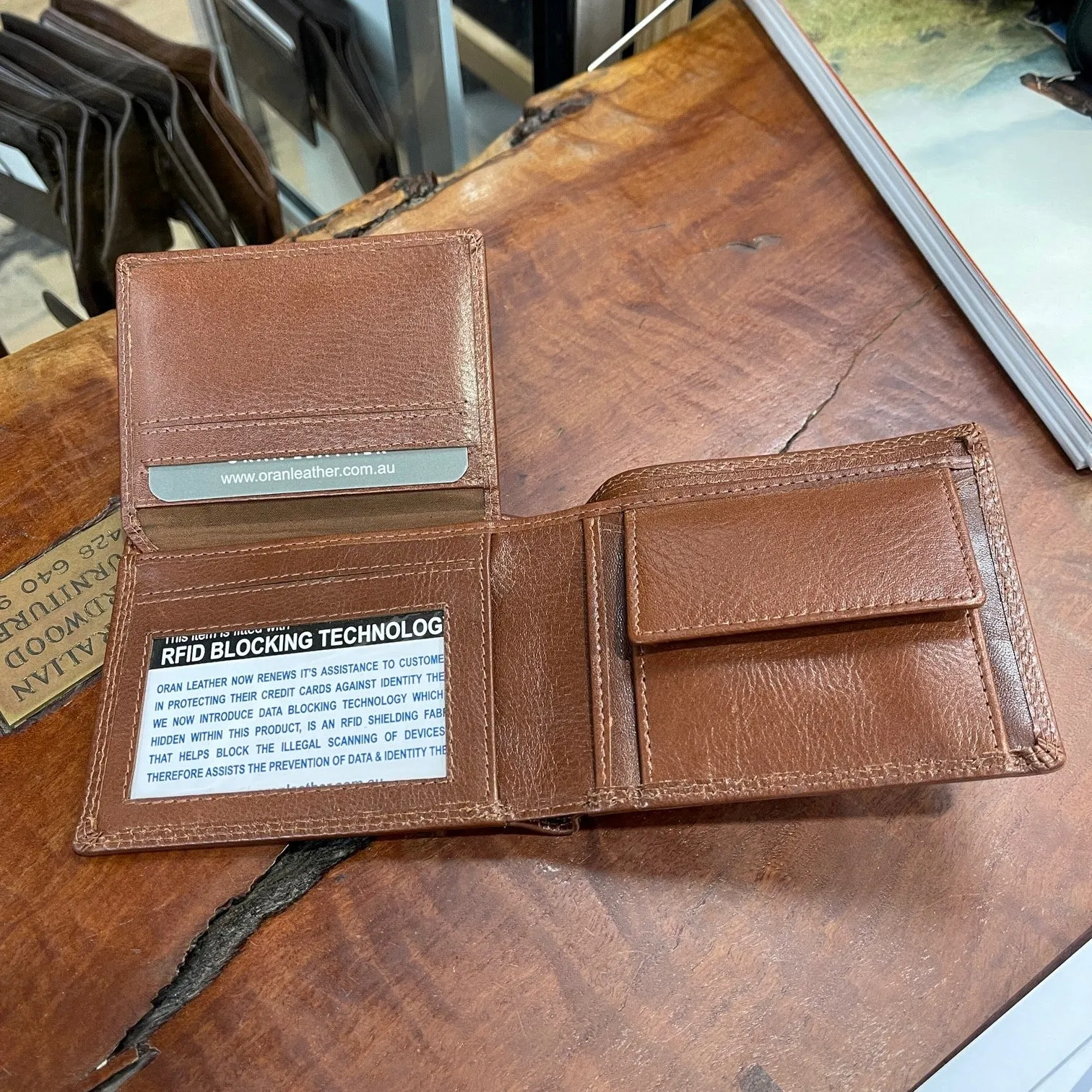 Oran Leather - Hamburg Wallet - | Brown | Cognac | Black