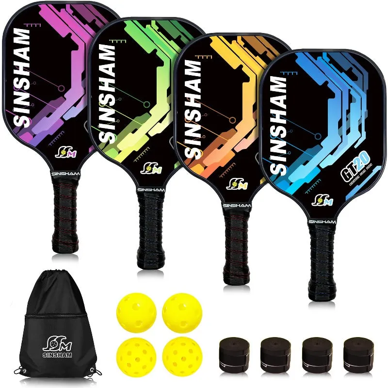 Pickleball Paddle 4 Colours Set Graphite Carbon Fiber Pickleball Paddles Set