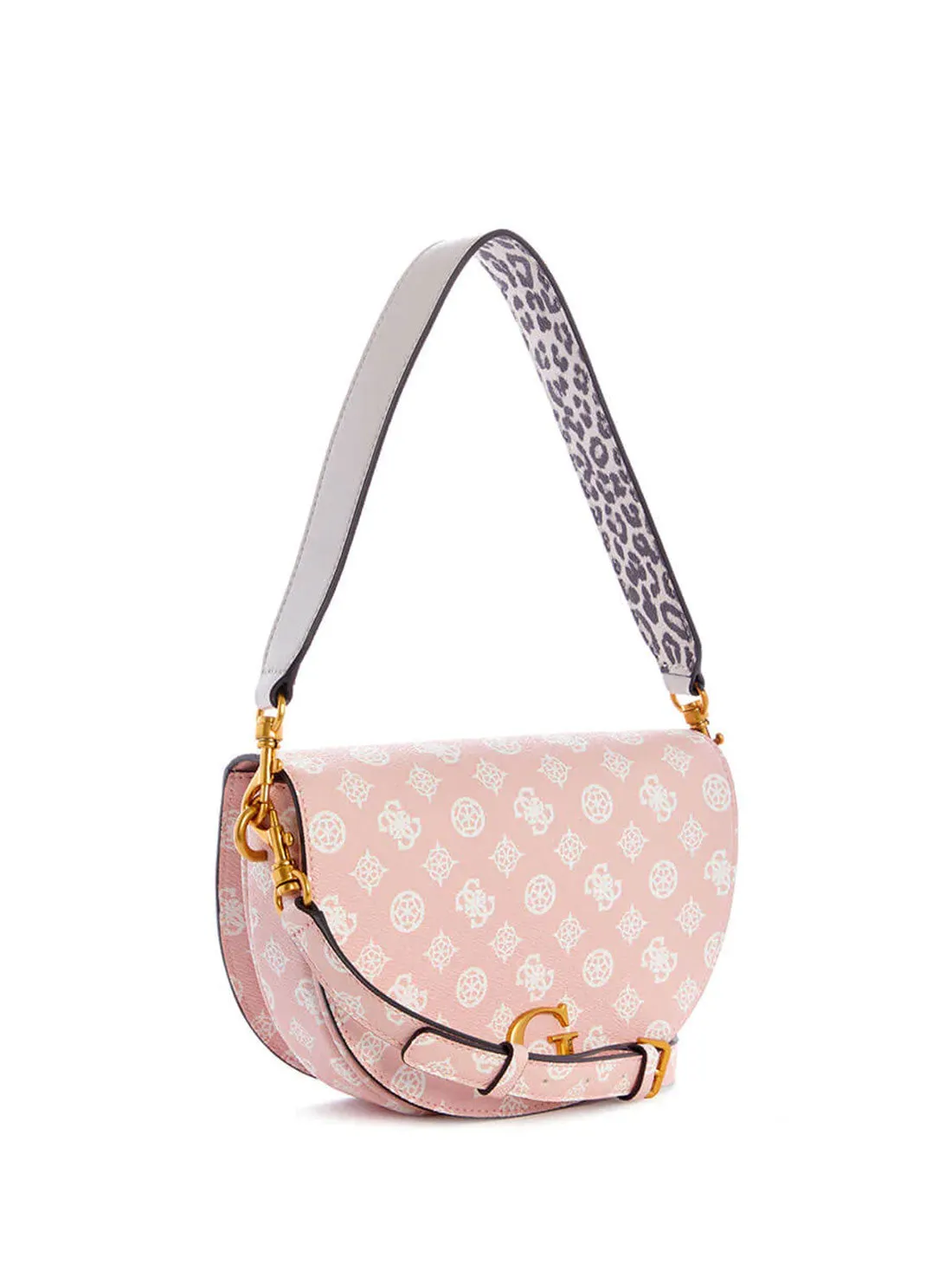 Pink Danna Logo Saddle Bag