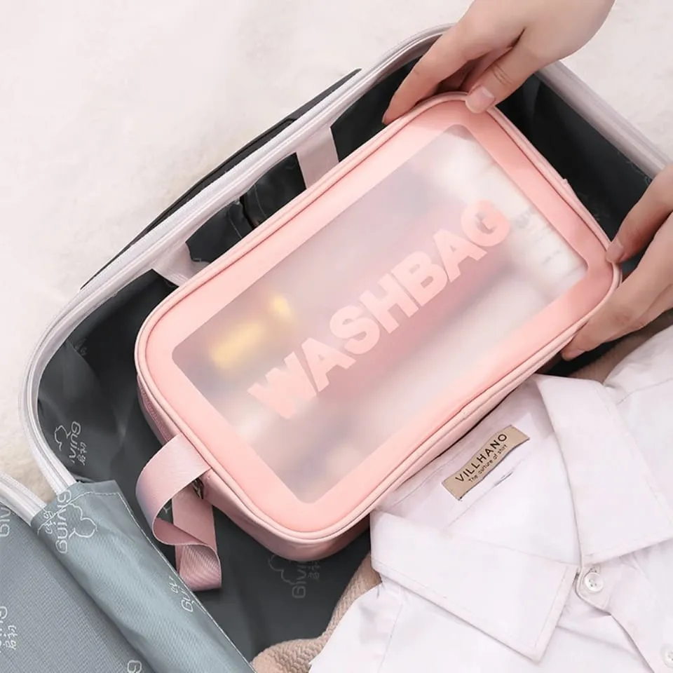 Portable Makeup Organizer Bag WASHBAG-(5738)Pink Small(SA2405-118)