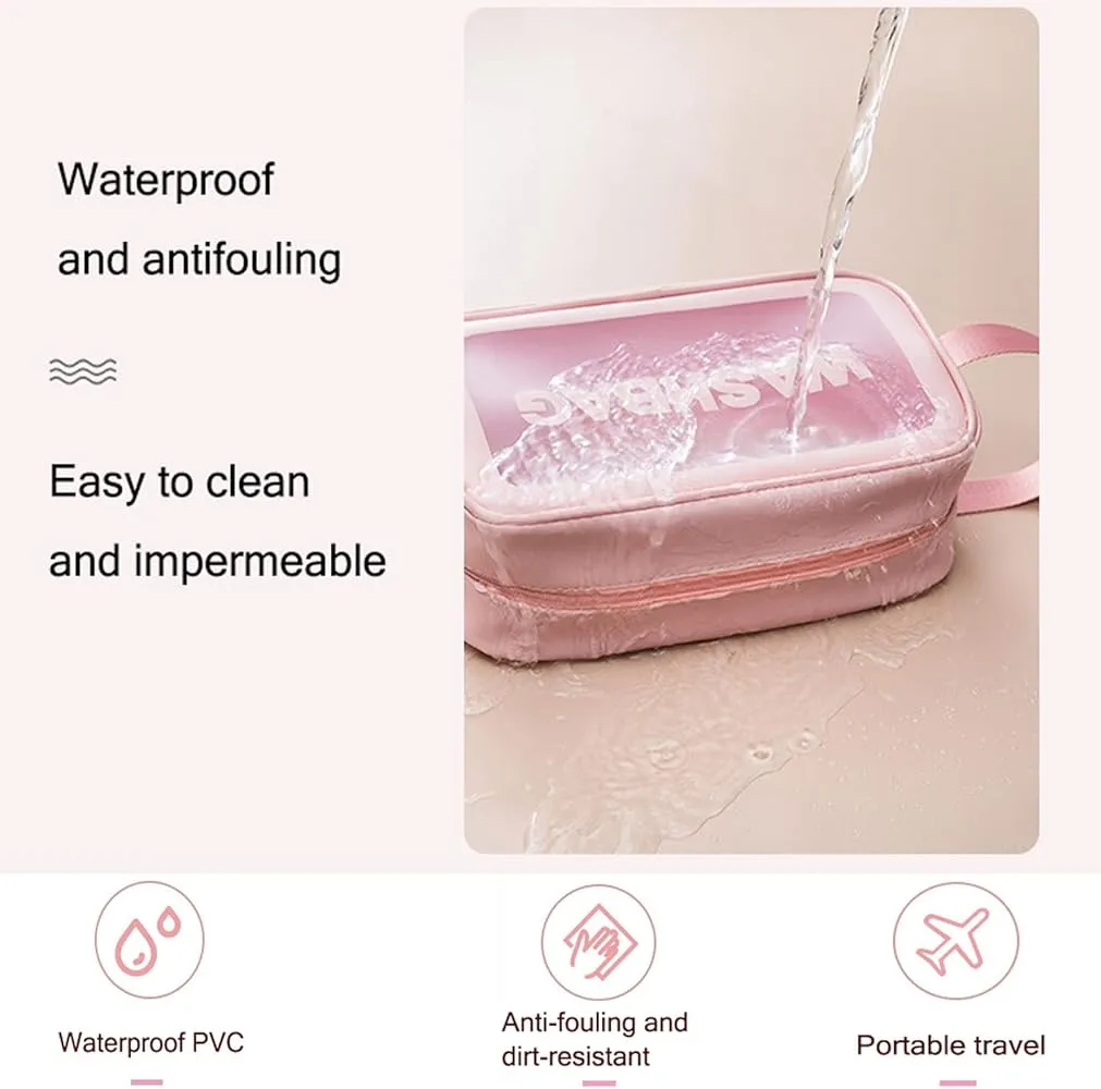 Portable Makeup Organizer Bag WASHBAG-(5738)Pink Small(SA2405-118)