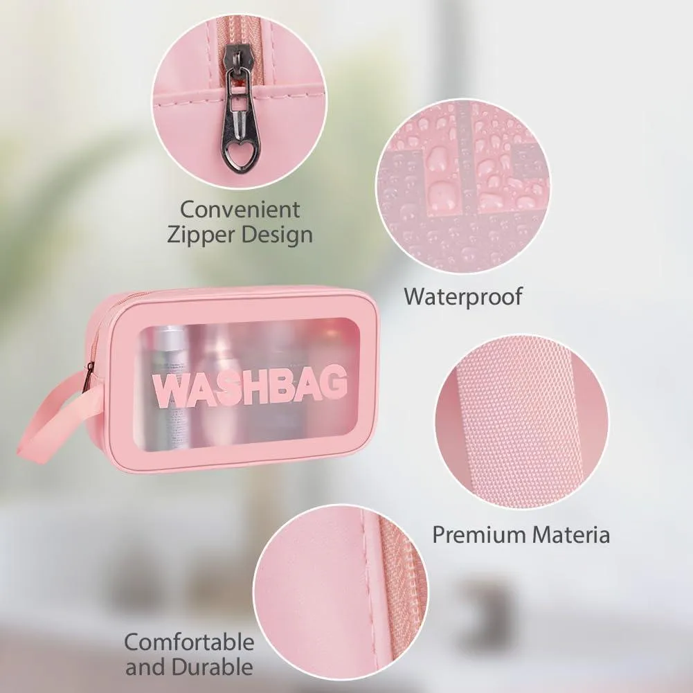 Portable Makeup Organizer Bag WASHBAG-(5738)Pink Small(SA2405-118)