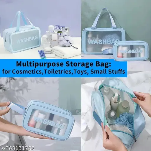 Portable Makeup Organizer Bag WASHBAG-Blue Large(SA2405-123)