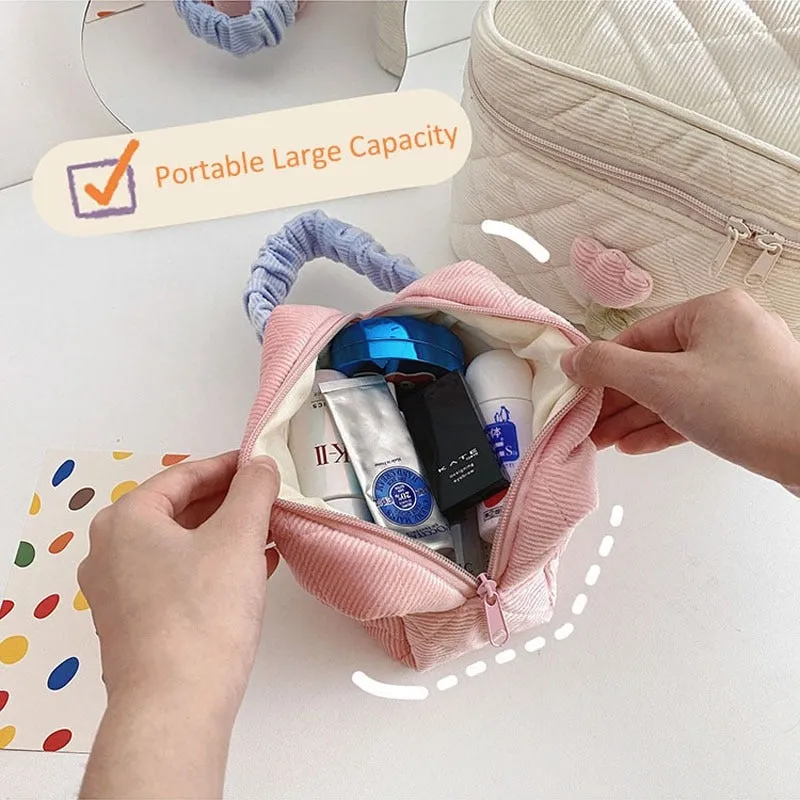 Portable Tulip Flower Cosmetic and Travel Make-up Pouch Bags