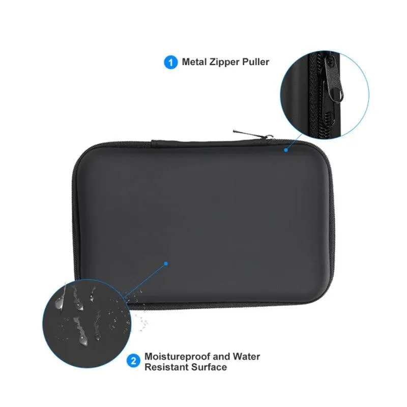 Portable Usb Cable Organizer with Lanyard Cable Management Holder Waterproof Storage Bag for Hard Drive Disk Power Bank Earphone