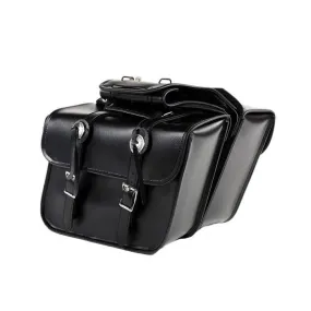 Pure Leather Medium Motorcycle Saddlebag SD4007-Leather