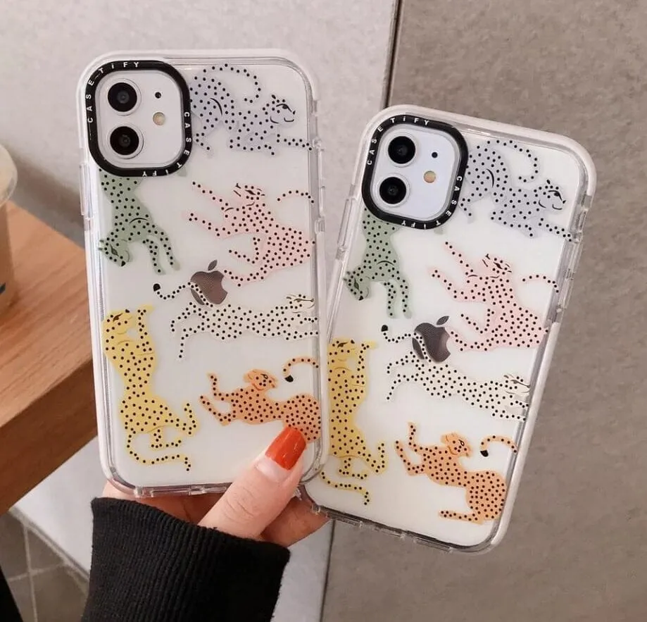 Rainbow Cheetah Impact Soft Case For iPhone 11 12proMax