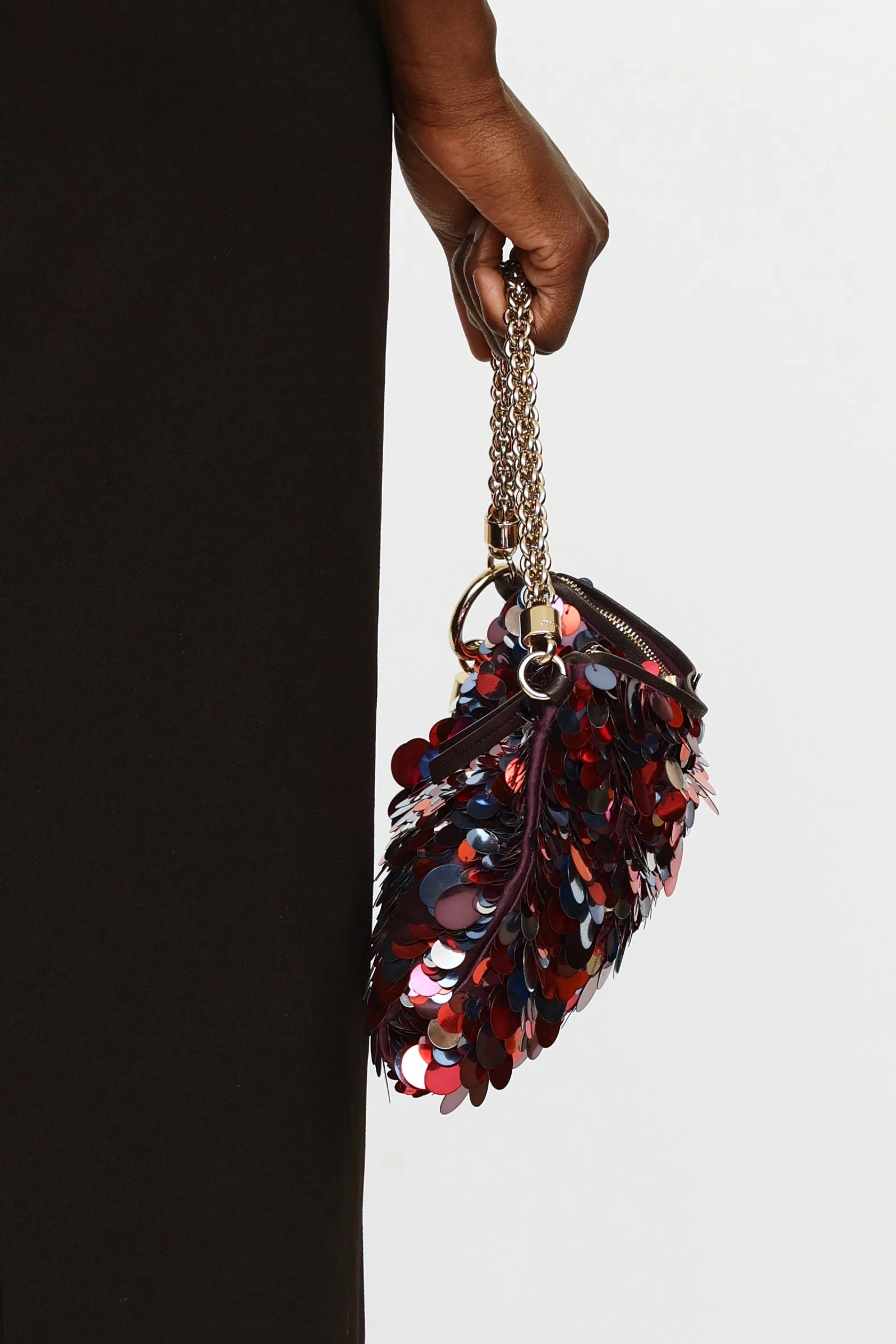 Red & Blue Callie Paillette Chain Bag