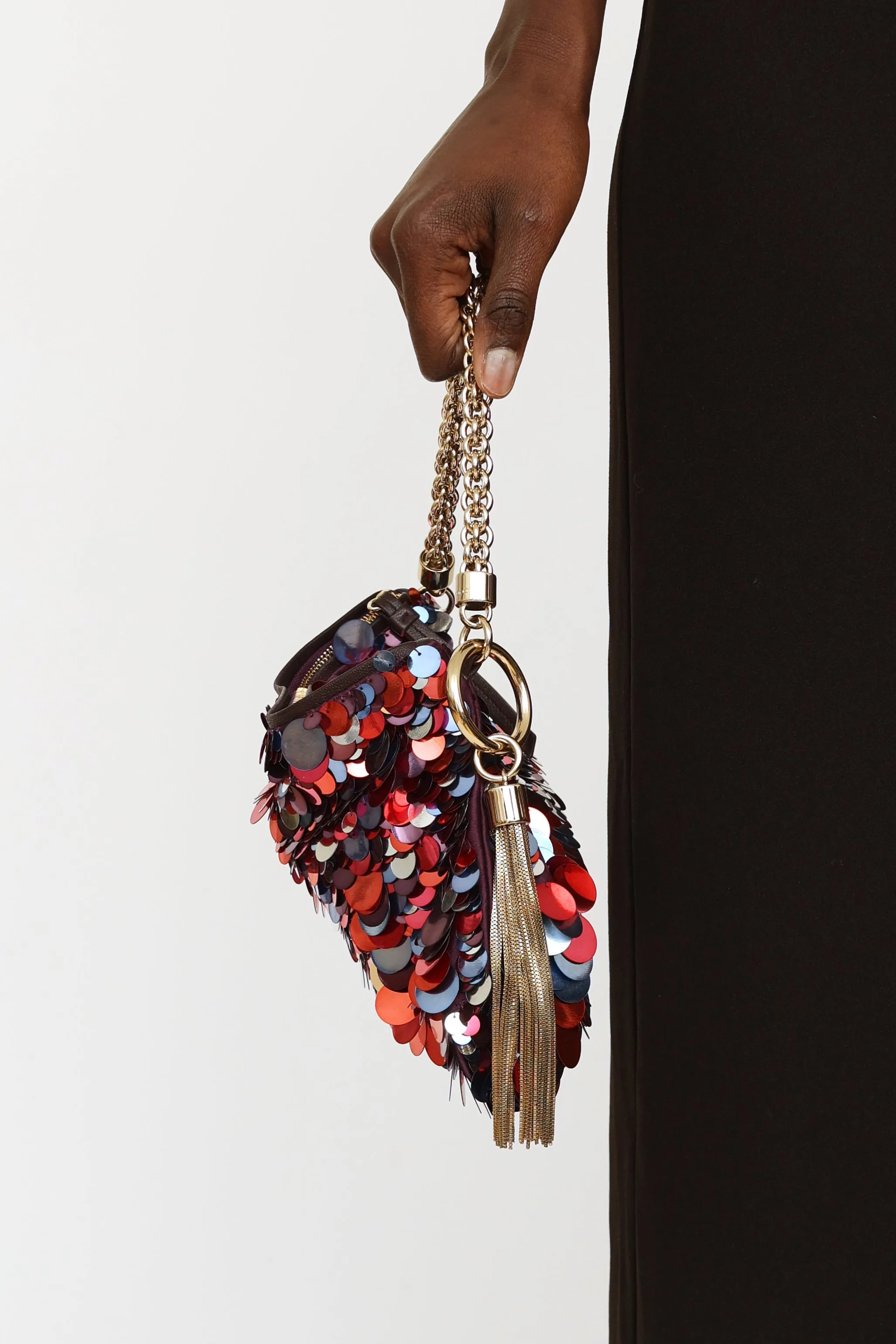 Red & Blue Callie Paillette Chain Bag