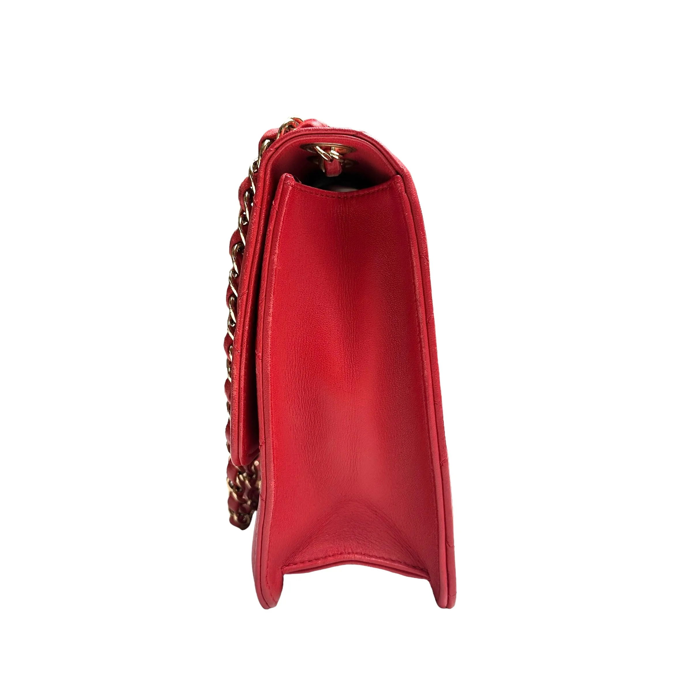 Red Flap with Gold Hardware Bag