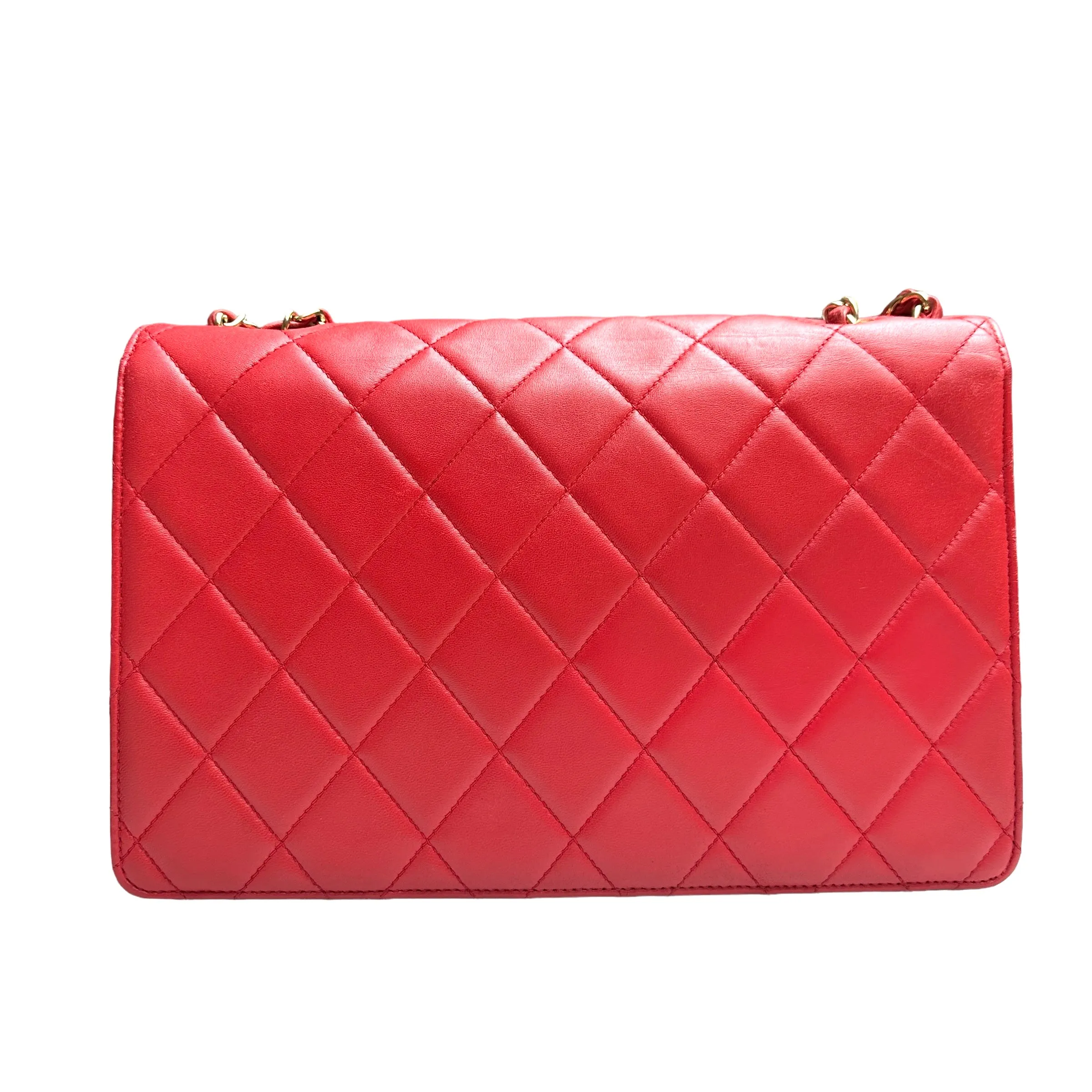 Red Flap with Gold Hardware Bag