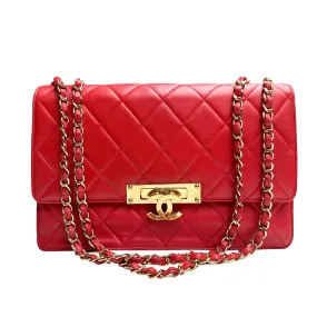 Red Flap with Gold Hardware Bag