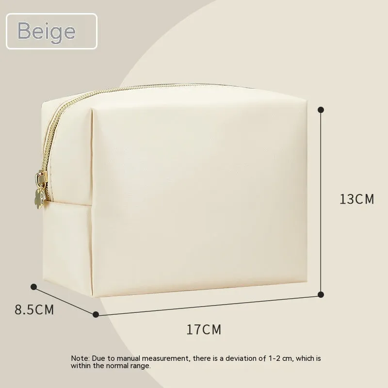 Removable Pu Leather Cosmetic Bag Travel Carrying Case